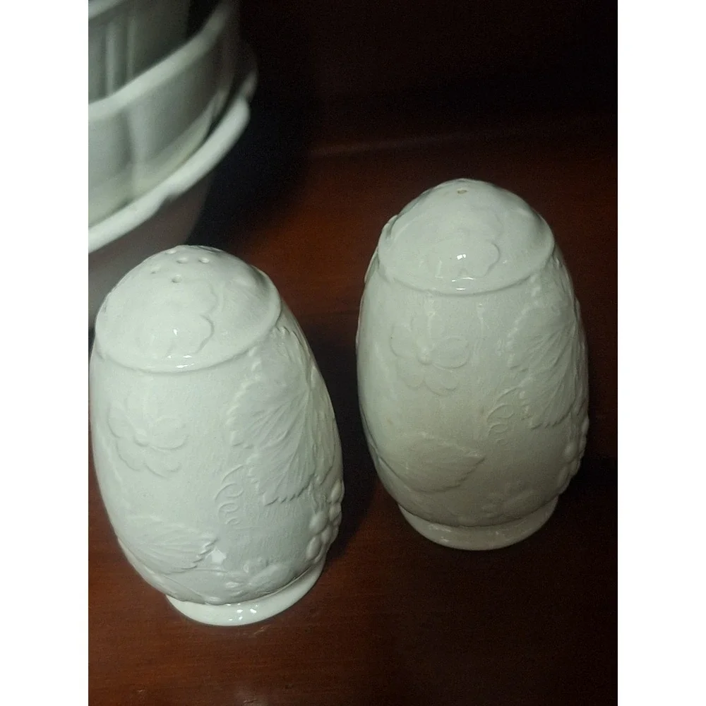 Ironstone salt and pepper shakers